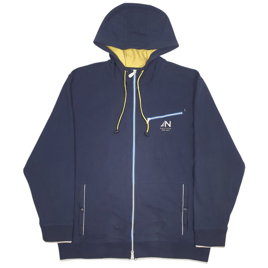 Mens Navy Nautica  Full Zip Jumper
