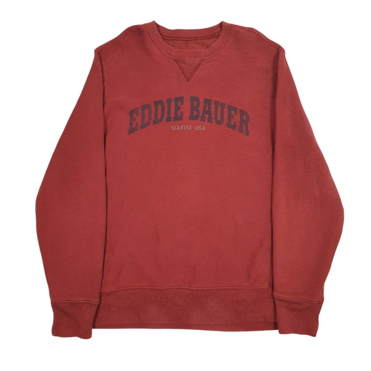 Mens Red Eddie Bauer  Crewneck Jumper