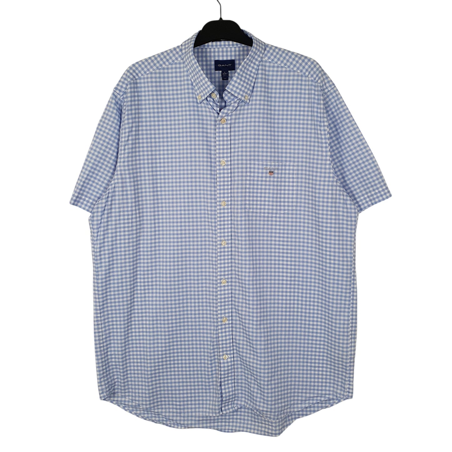 Mens Blue GANT The Broadcloth Short Sleeve Shirt