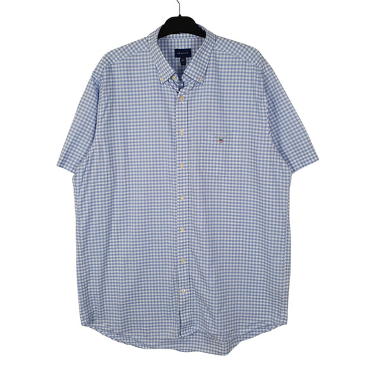 Mens Blue GANT The Broadcloth Short Sleeve Shirt
