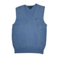 Womens Blue Ralph Lauren Golf Vintage 00s Vest V Neck Jumper