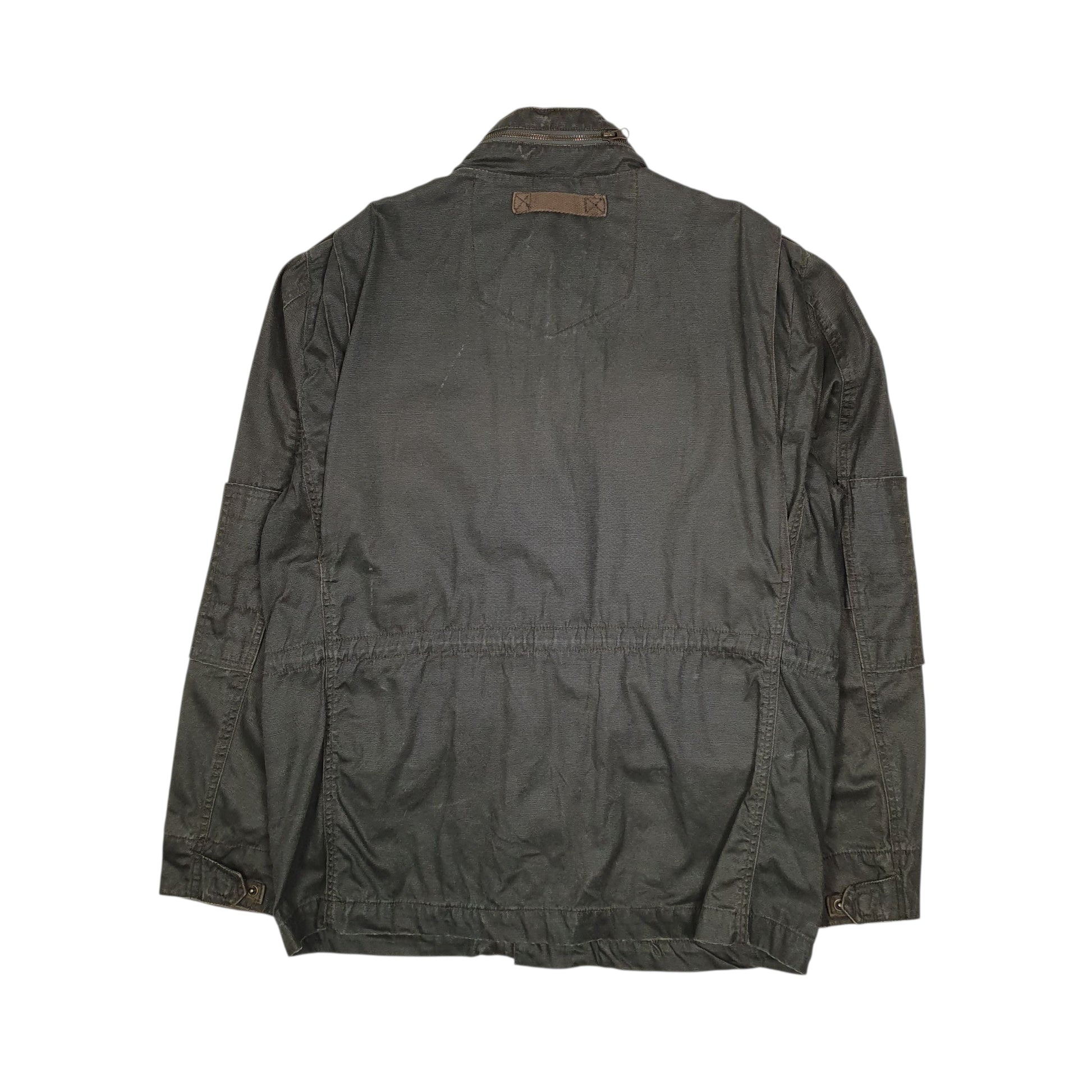 Mens Green Fat Face Military Workwear Field Hoodie Coat