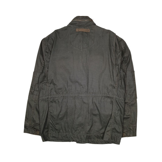 Mens Green Fat Face Military Workwear Field Hoodie Coat