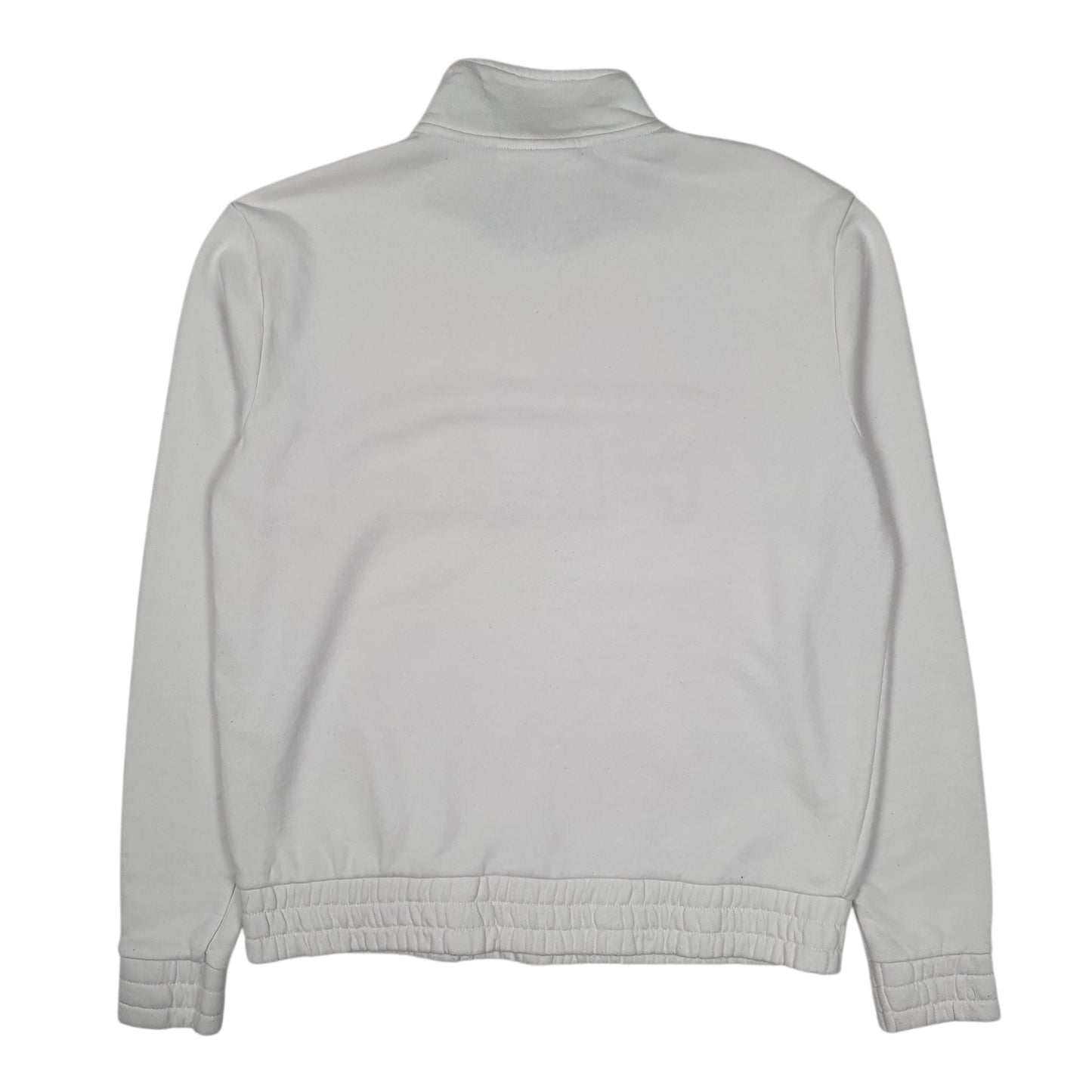 Mens White Fila  Quarter Zip Jumper