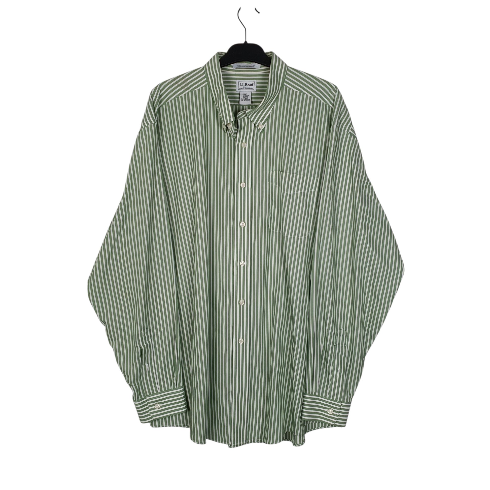 Mens Green L.L.Bean  Long Sleeve Shirt