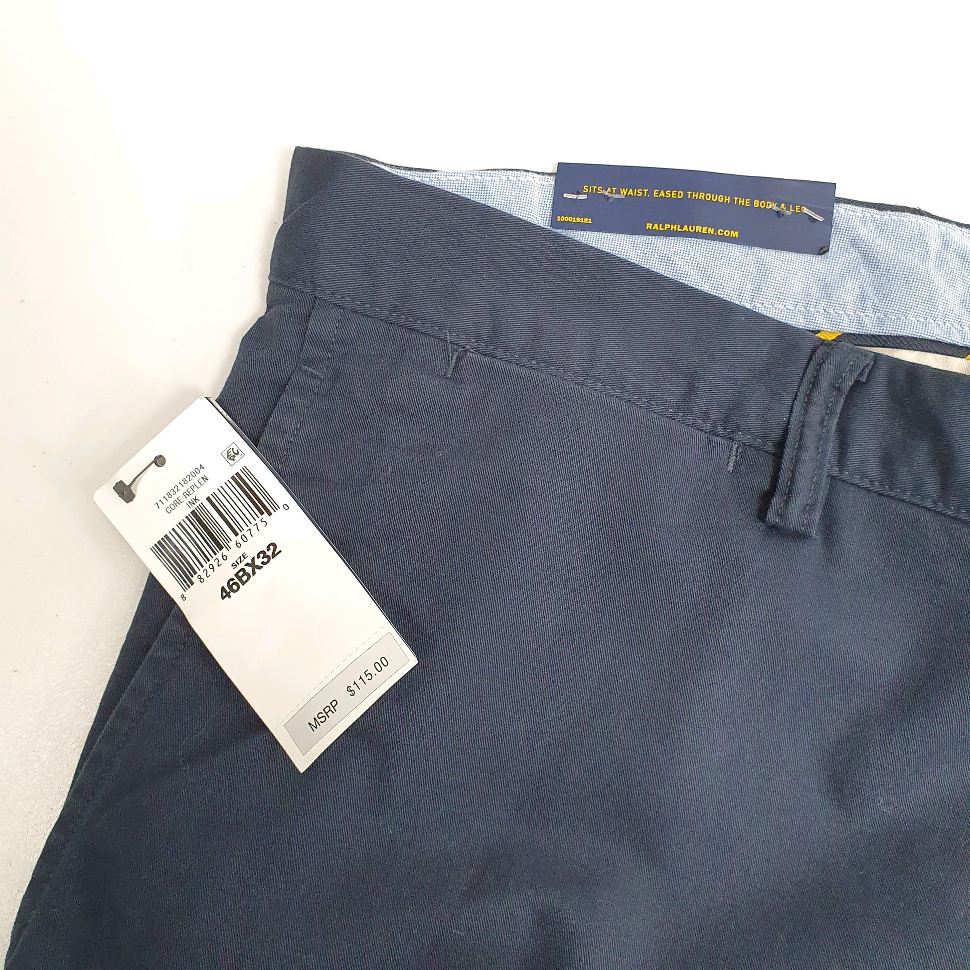 Mens Navy Polo Ralph Lauren Stretch Classic  Trousers