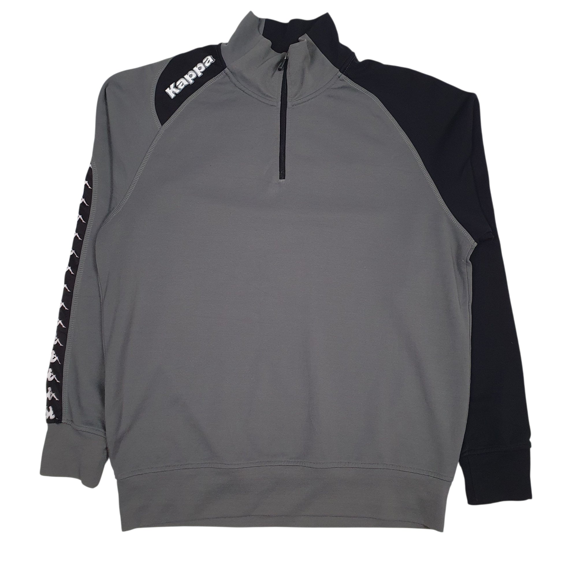 Mens Grey Kappa  Quarter Zip Jumper