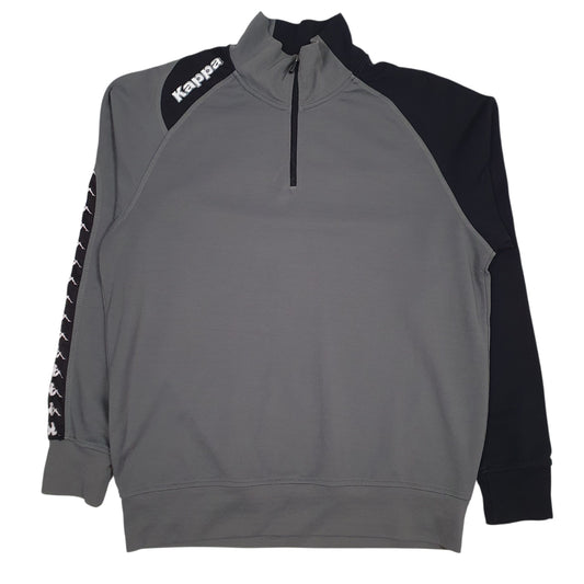 Mens Grey Kappa  Quarter Zip Jumper