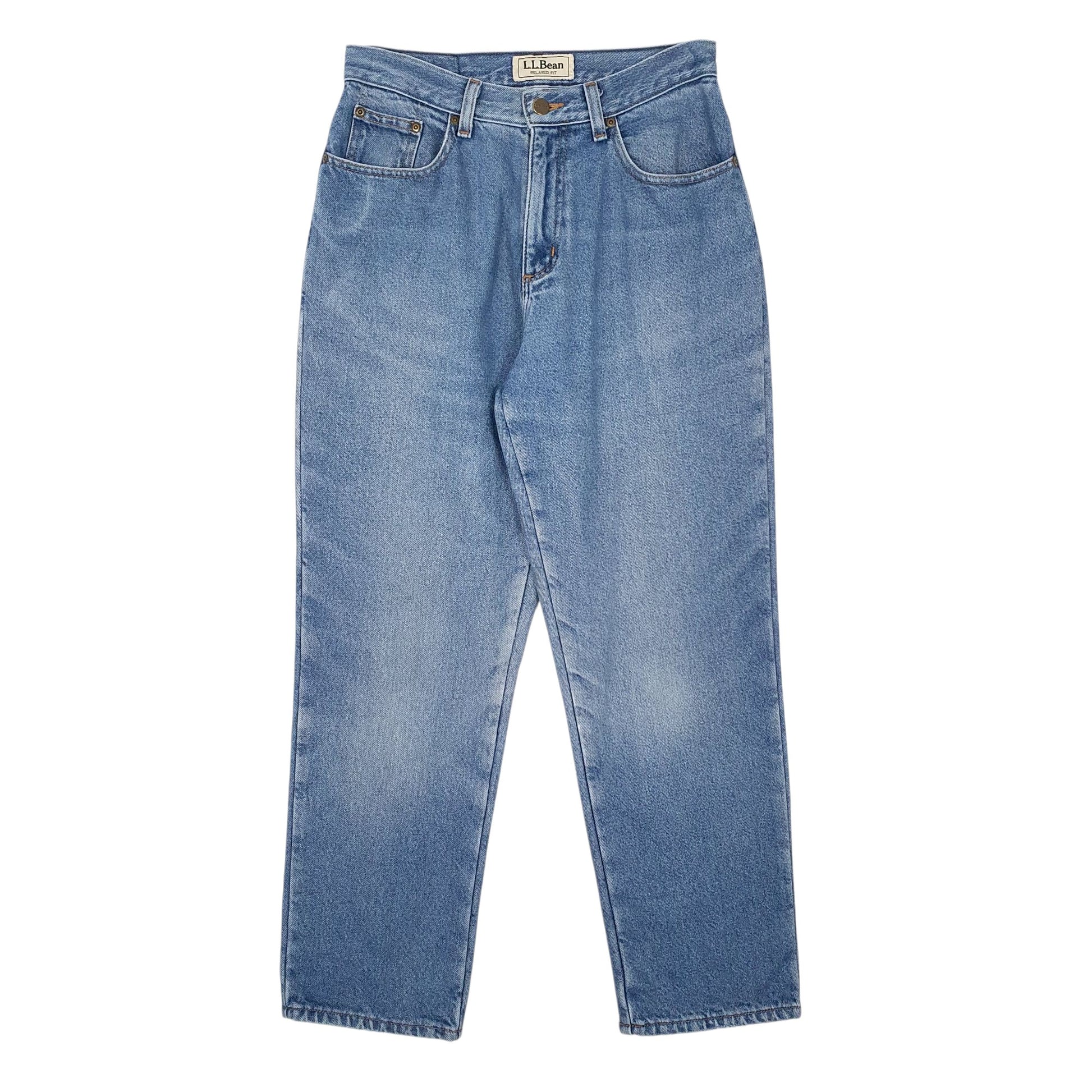 Womens Blue L.L.Bean Blanket Lined Relaxed JeansW28 L28