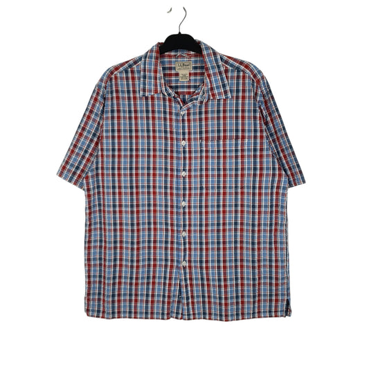 Mens Blue L.L.Bean  Short Sleeve Shirt