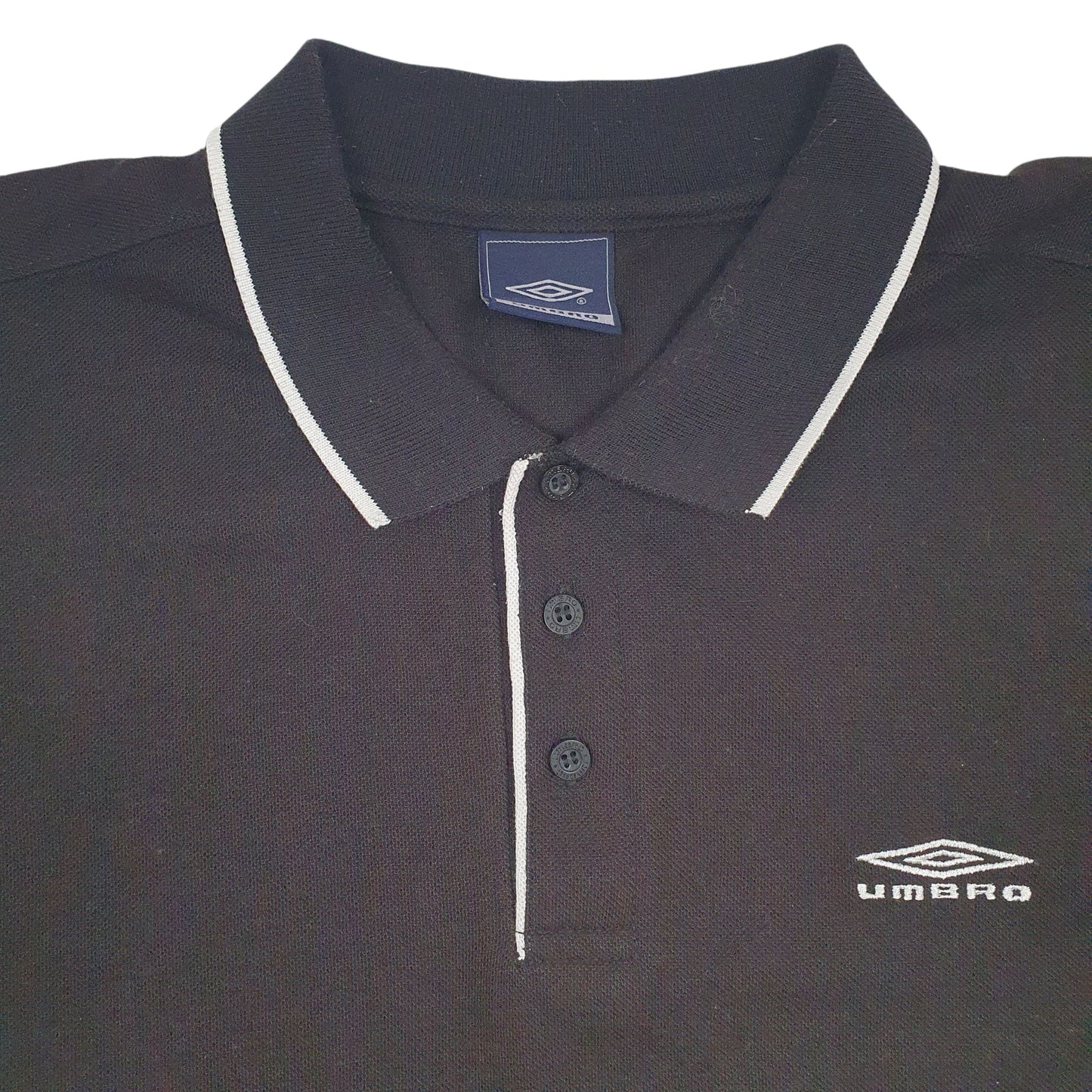 Mens Black Umbro   Polo Shirt