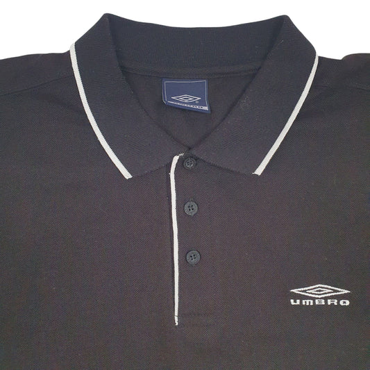 Mens Black Umbro   Polo Shirt