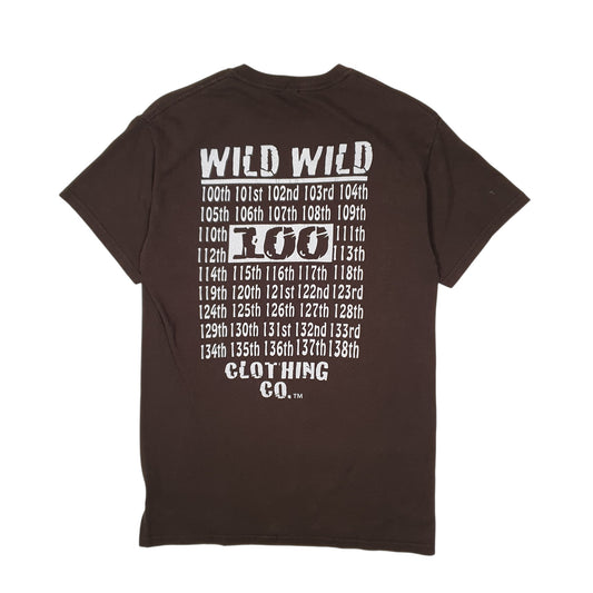 Mens Brown Wild Wild  Hoodie T Shirt