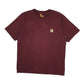 Mens Burgundy Carhartt  Short Sleeve T Shirt