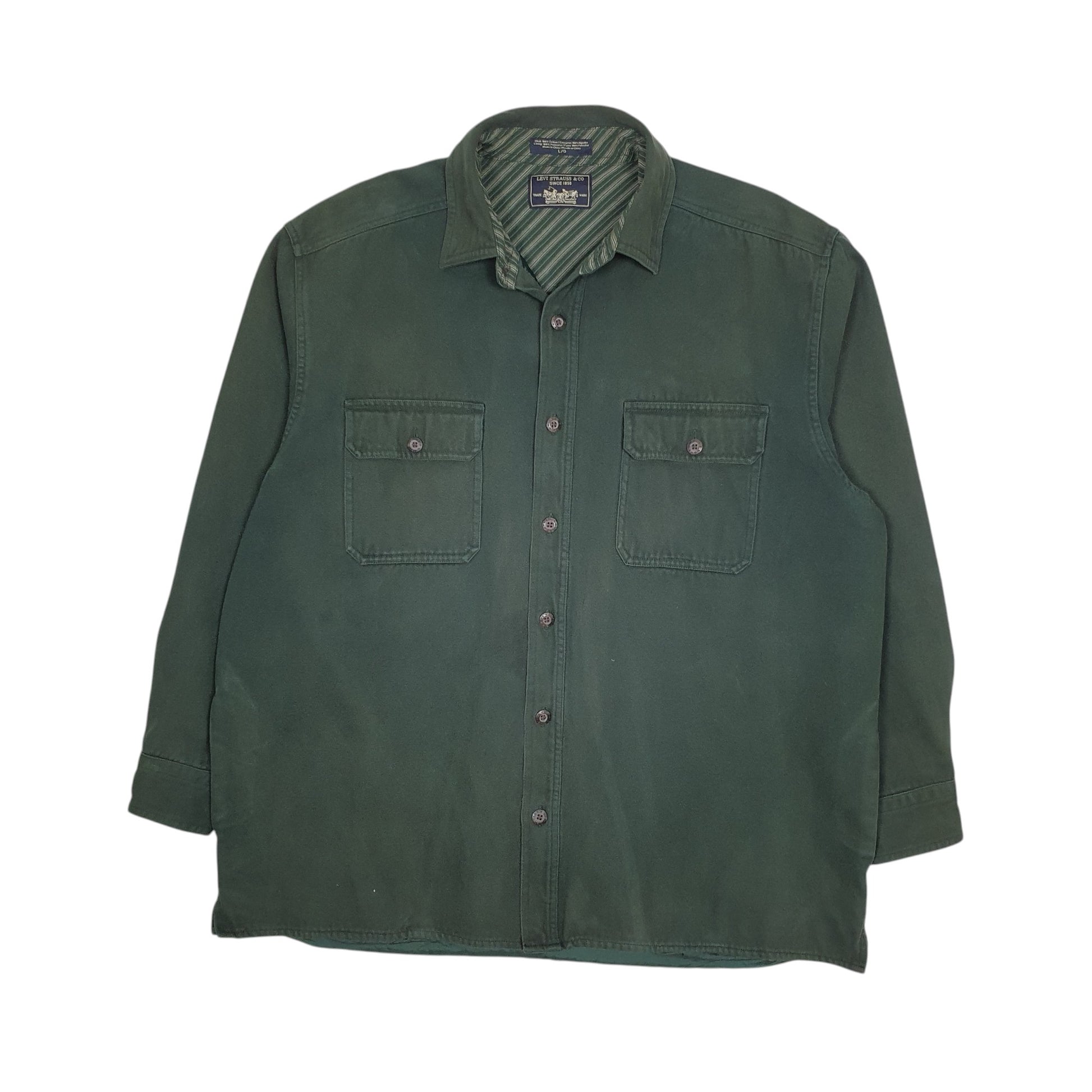 Mens Green Levis Overshirt  Coat