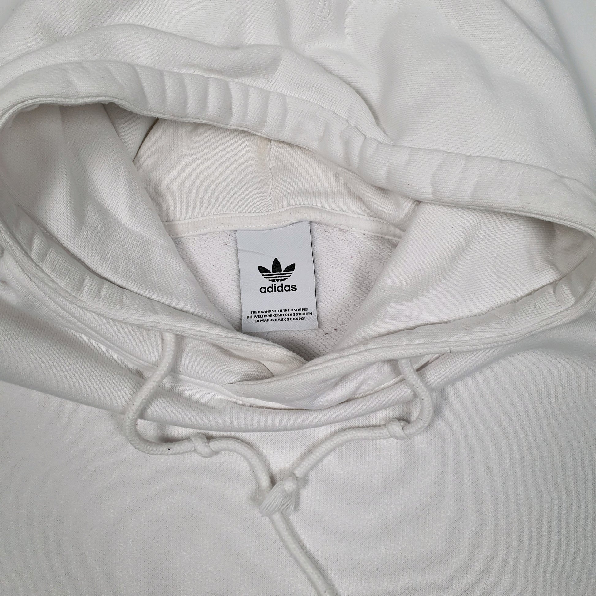 Womens White Adidas  Hoodie Jumper
