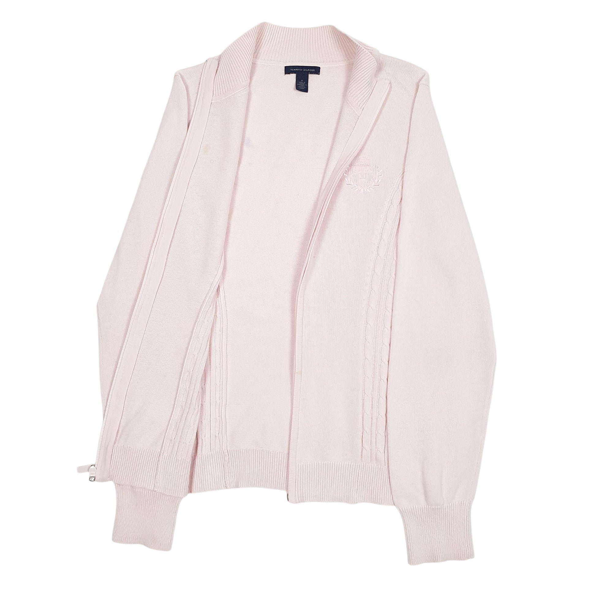 Womens Pink Tommy Hilfiger  Full Zip Jumper