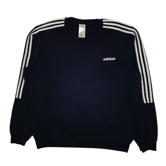 Mens Navy Adidas  Crewneck Jumper
