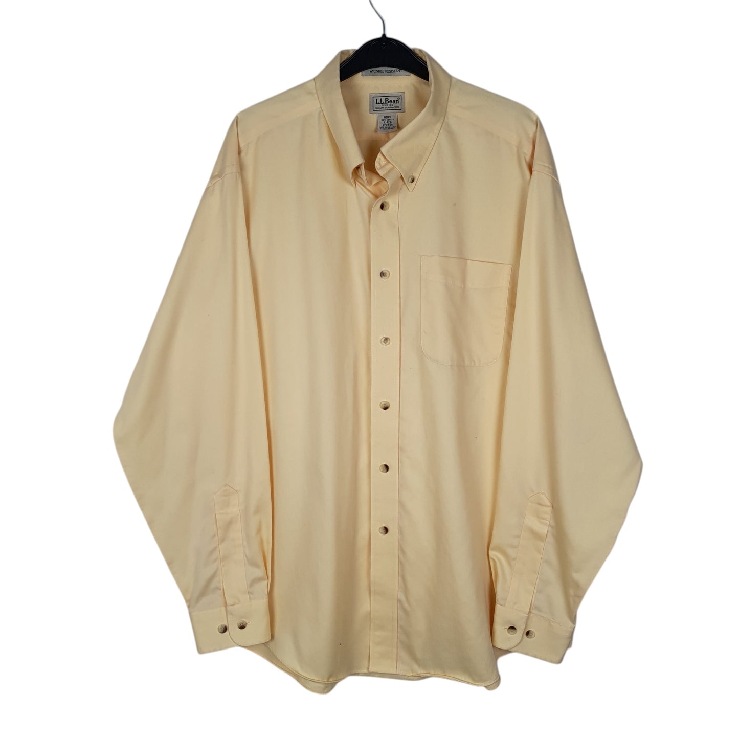 Mens Yellow L.L.Bean  Long Sleeve Shirt