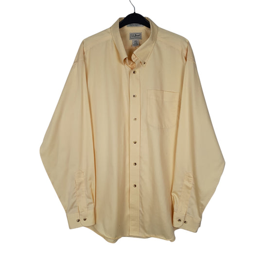 Mens Yellow L.L.Bean  Long Sleeve Shirt