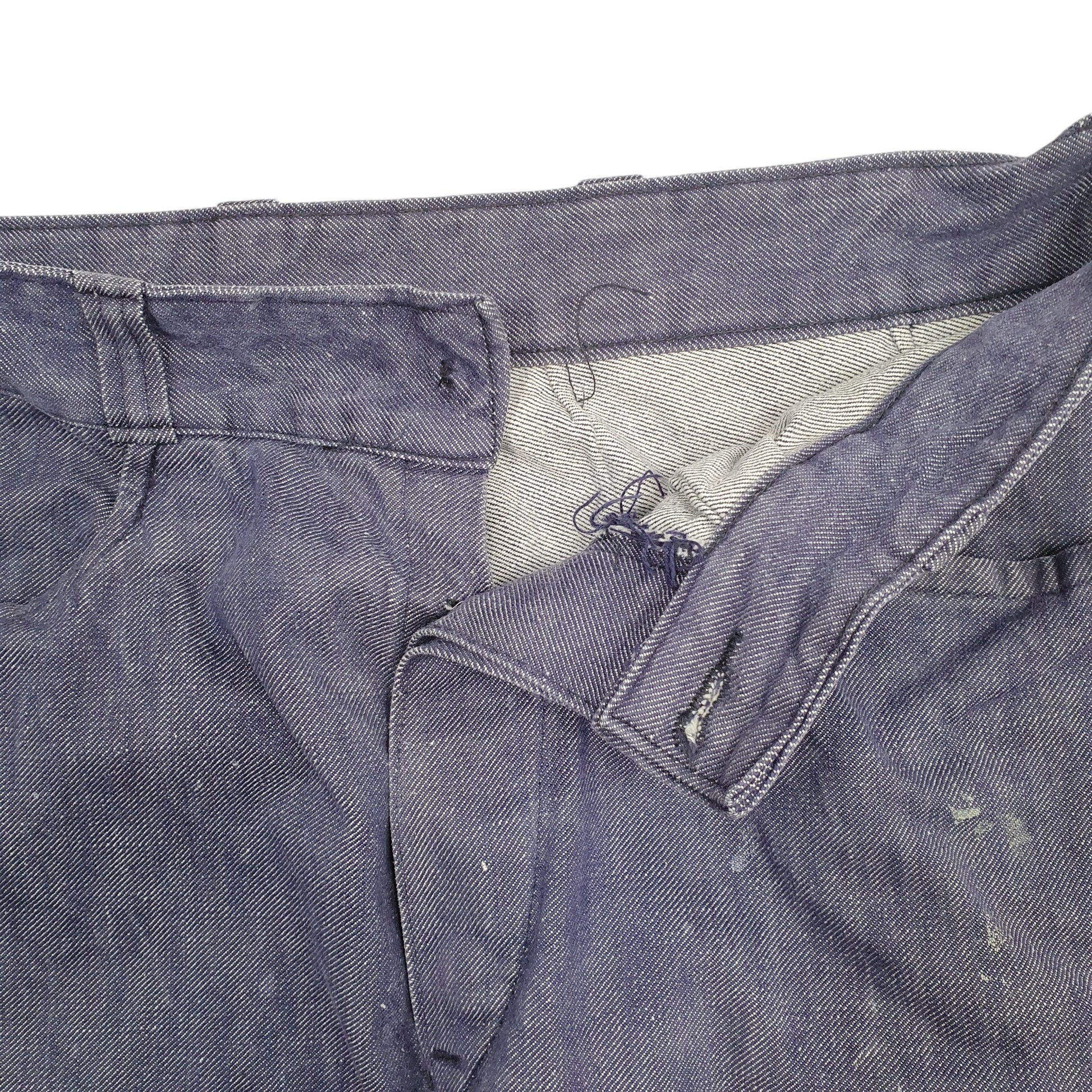 Mens Blue Unbranded Vintage French Full Zip Jeans