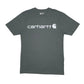 Mens Grey Carhartt K195 394 Spellout Short Sleeve T Shirt