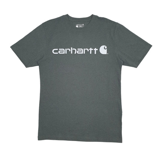 Mens Grey Carhartt K195 394 Spellout Short Sleeve T Shirt