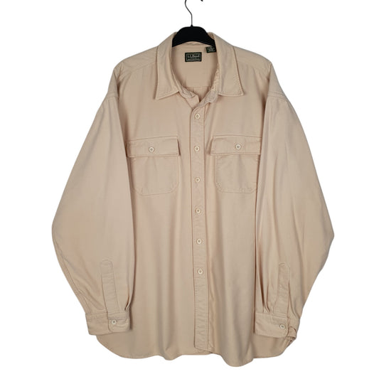 Mens Beige L.L.Bean  Long Sleeve Shirt