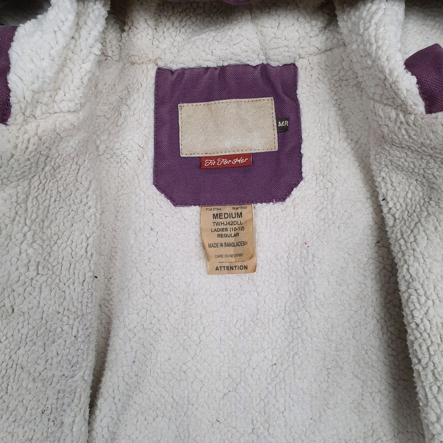 Womens Purple Schmidt Sherpa Lined  Coat