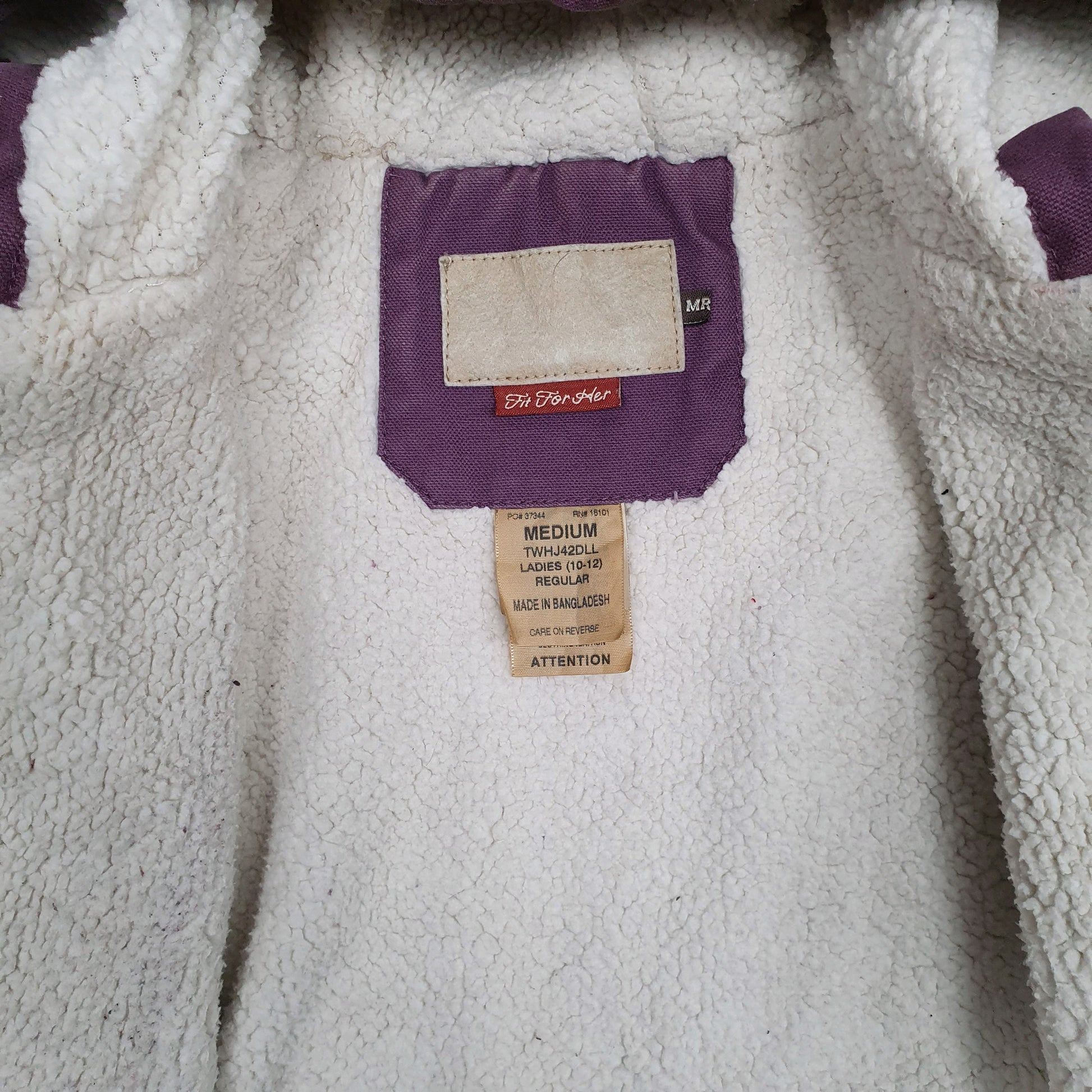 Womens Purple Schmidt Sherpa Lined  Coat
