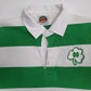 Womens White Barbarian Rugby Notre Dame Irish Hoodie Polo Shirt
