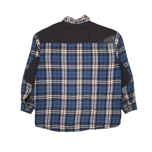 Mens Blue Dickies Plaid Shacket  Coat