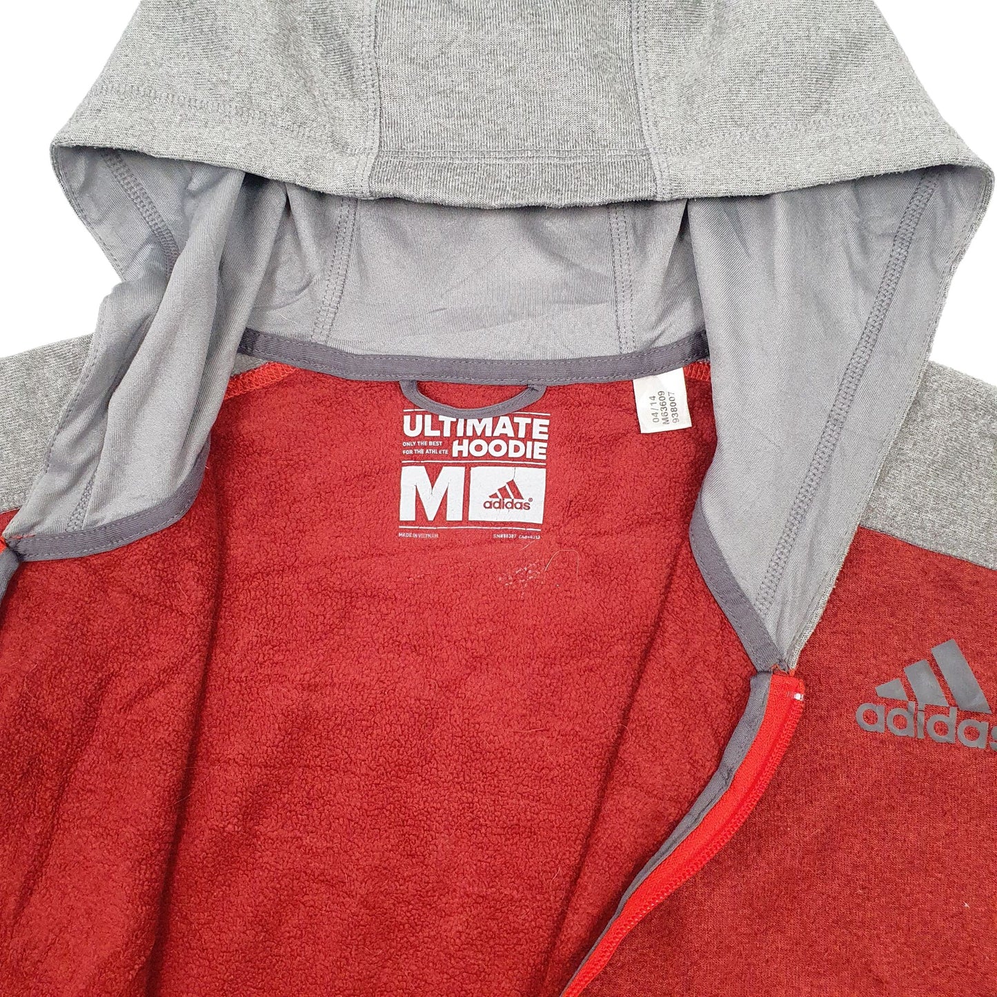 Mens Red Adidas Climawarm Full Zip Jumper