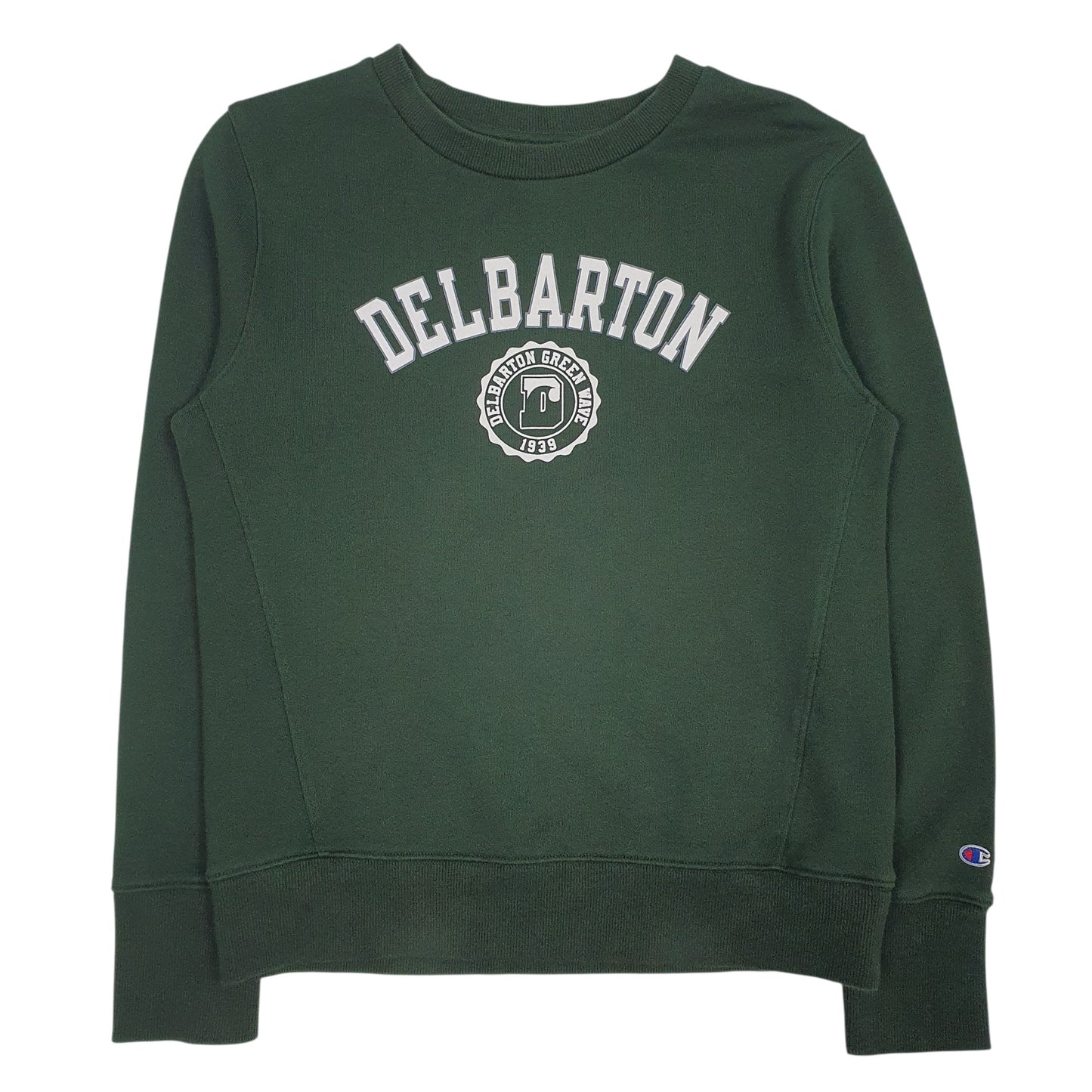 Womens Green Champion Delbarton Crewneck Jumper
