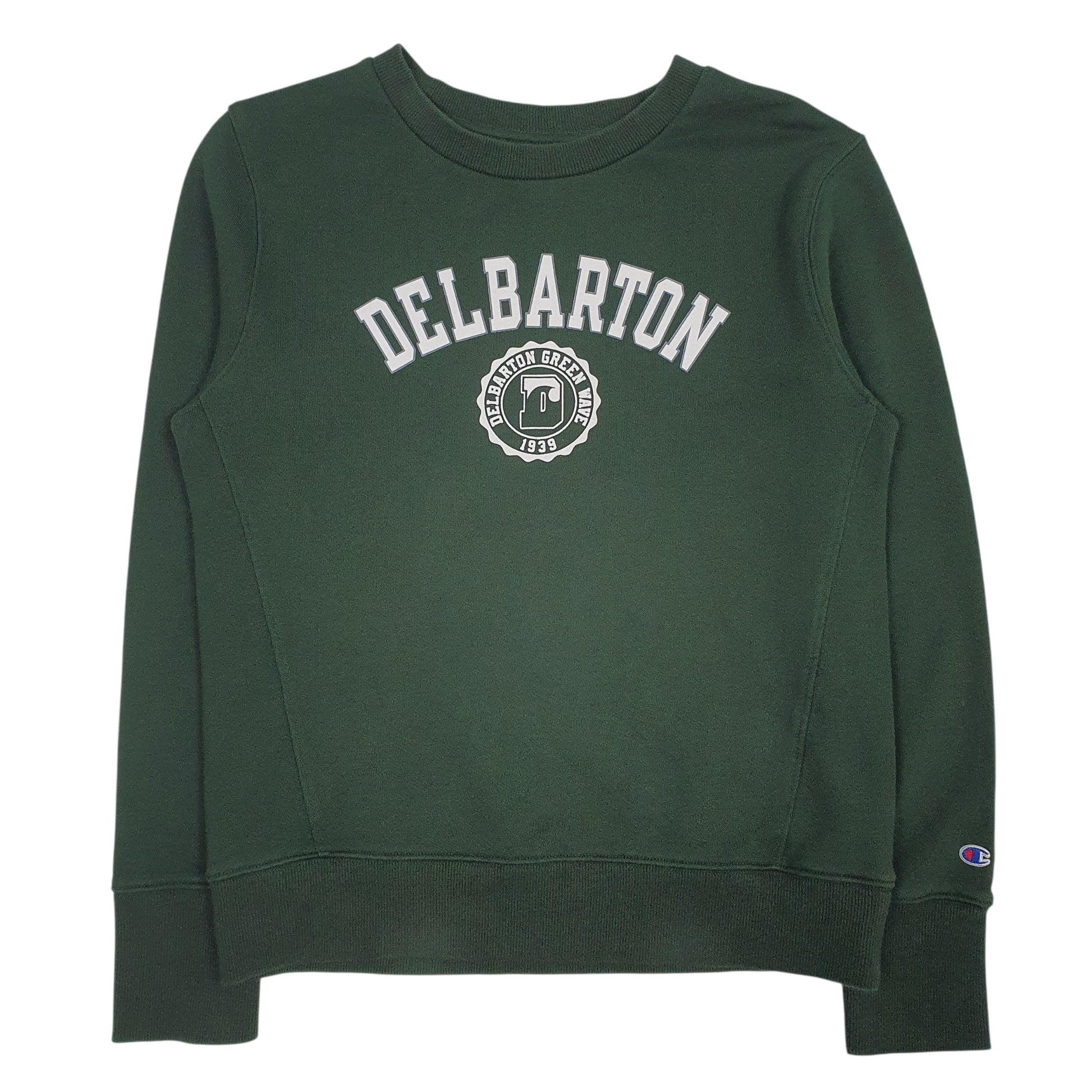 Womens Green Champion Delbarton Crewneck Jumper