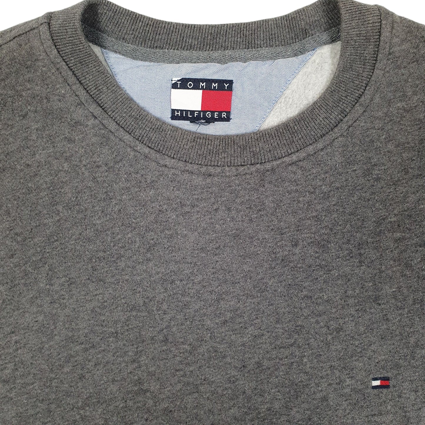 Mens Grey Tommy Hilfiger Vintage 00s Crewneck Jumper