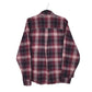 Mens Burgundy Woolrich Thick Flannel Plaid  Shirt