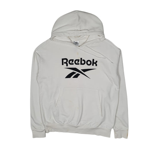 Mens White Reebok  Hoodie Jumper