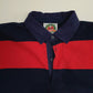 Mens Red Barbarian Rugby Hoodie Polo Shirt