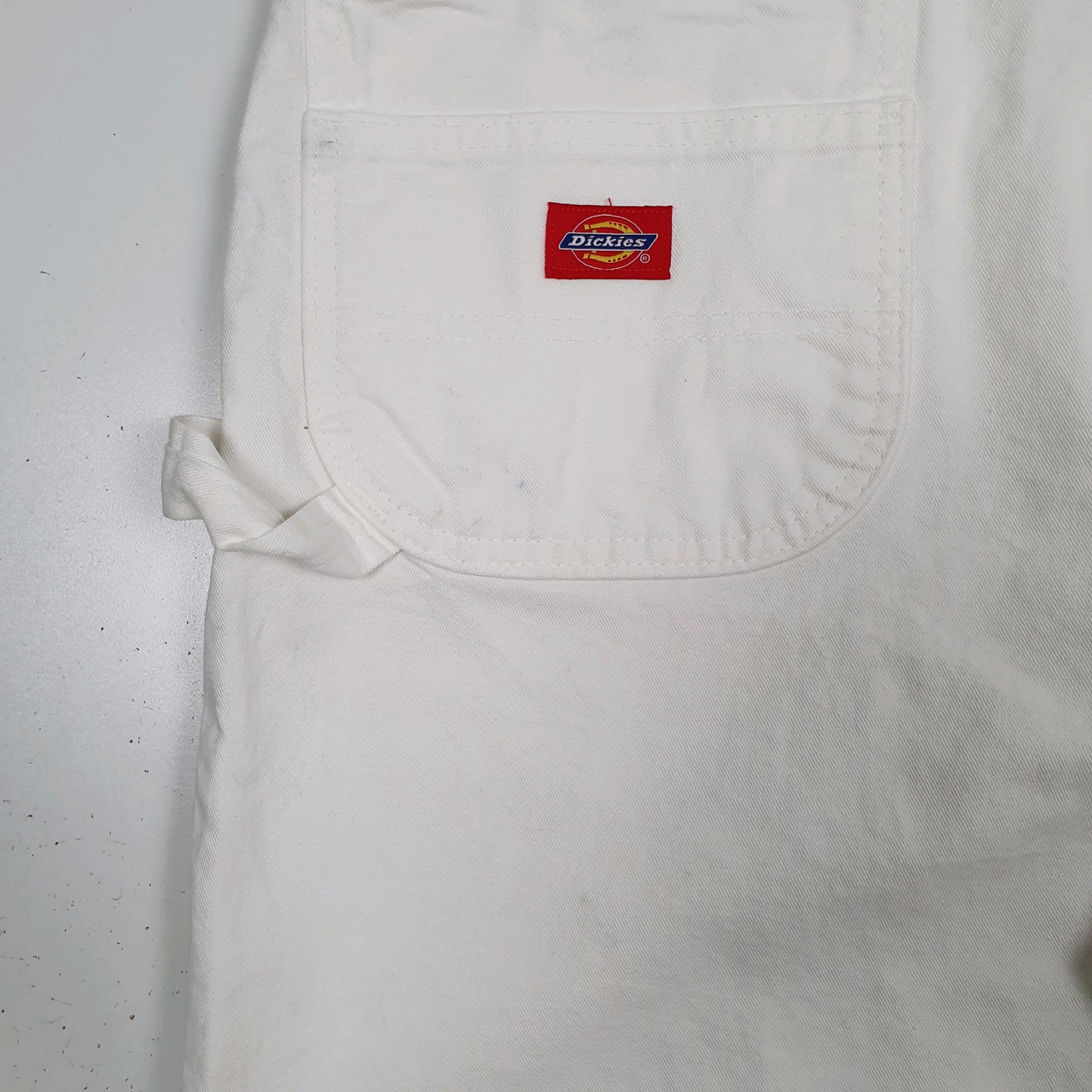 Mens White Dickies Painter Full Zip Shorts