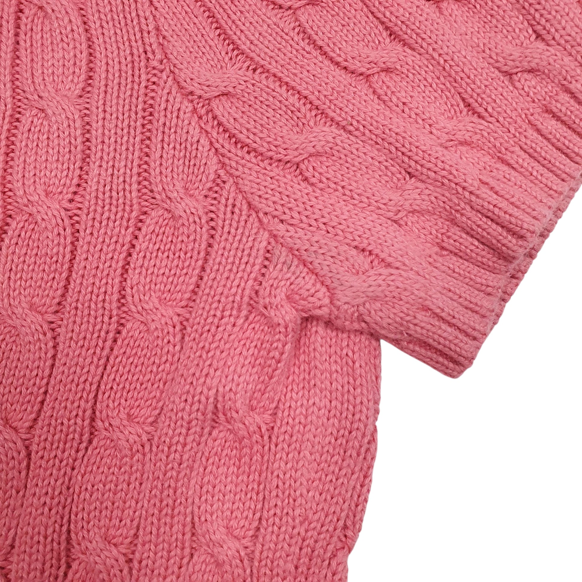 Womens Pink Ralph Lauren Sport Cable Knit Crewneck Jumper