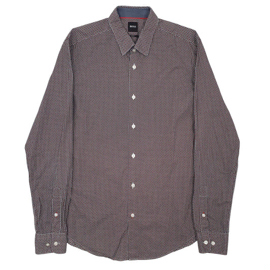 Mens Red Hugo Boss  Long Sleeve Shirt
