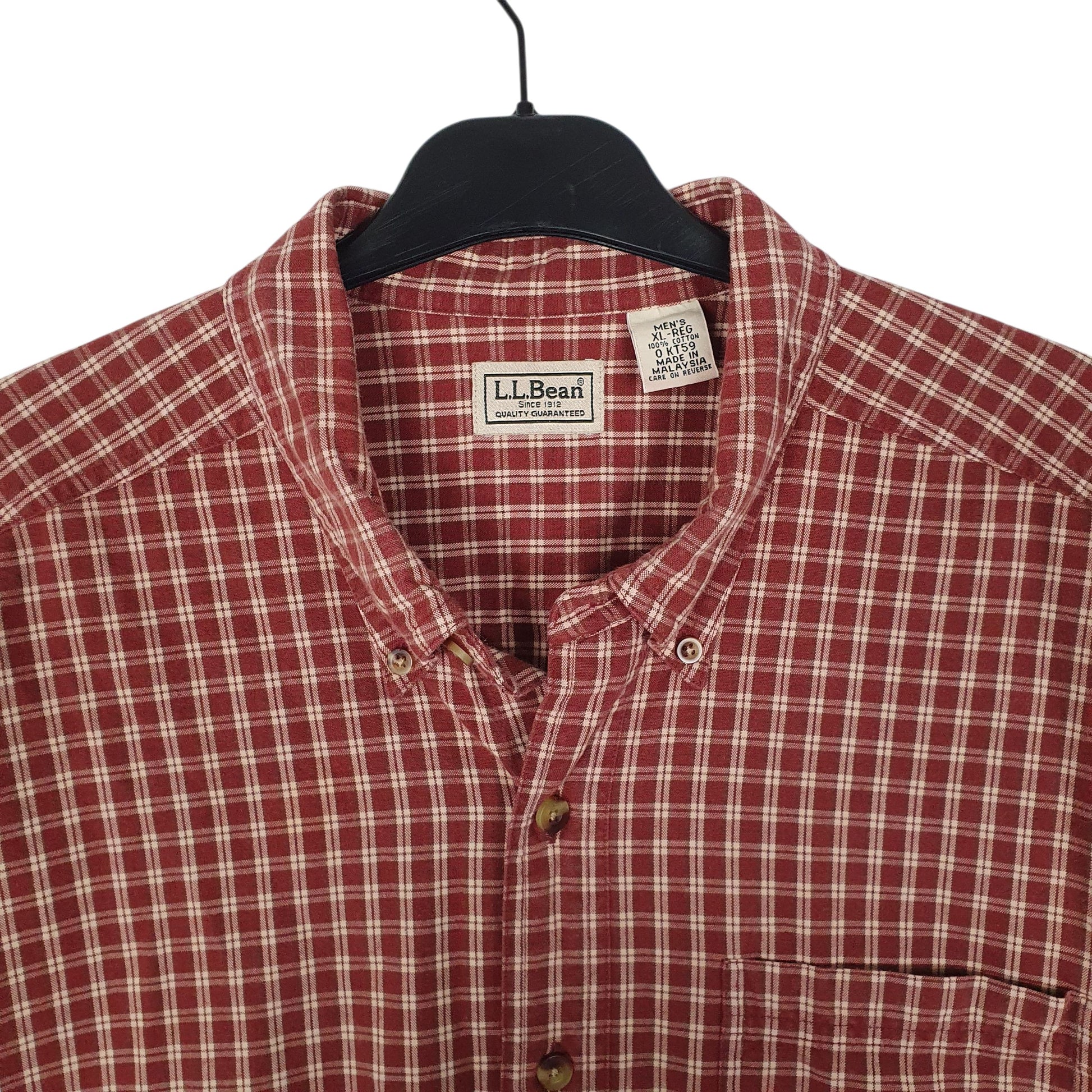 Mens Red L.L.Bean   Shirt