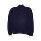 Mens Navy Polo Ralph Lauren Knit Quarter Zip Jumper