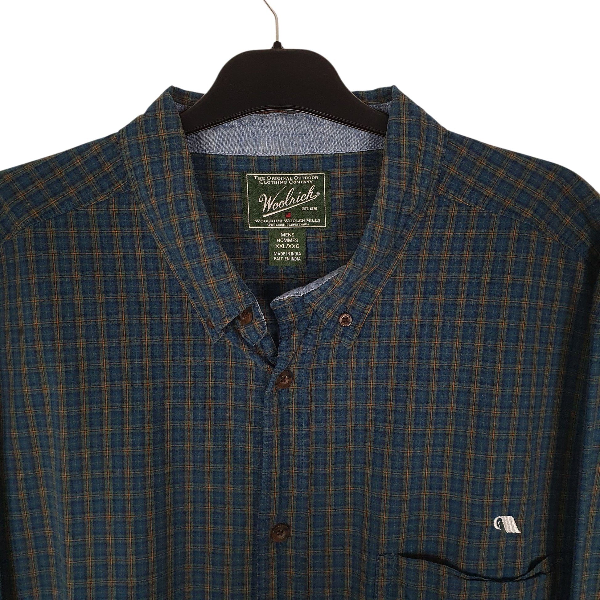 Mens Blue Woolrich   Shirt