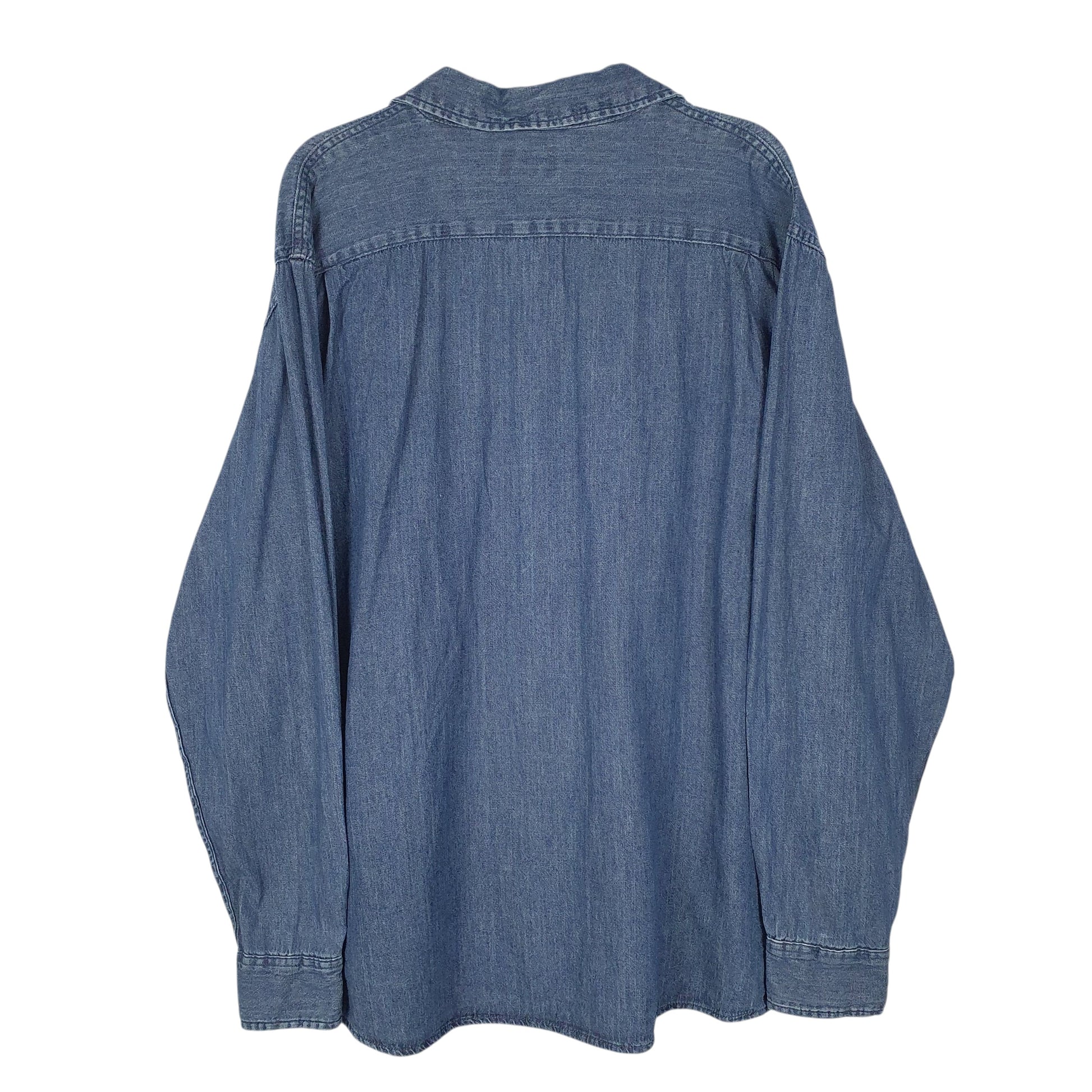 Mens Blue Wrangler Denim  Shirt