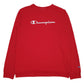 Mens Red Champion Spellout Lightweight Crewneck Jumper