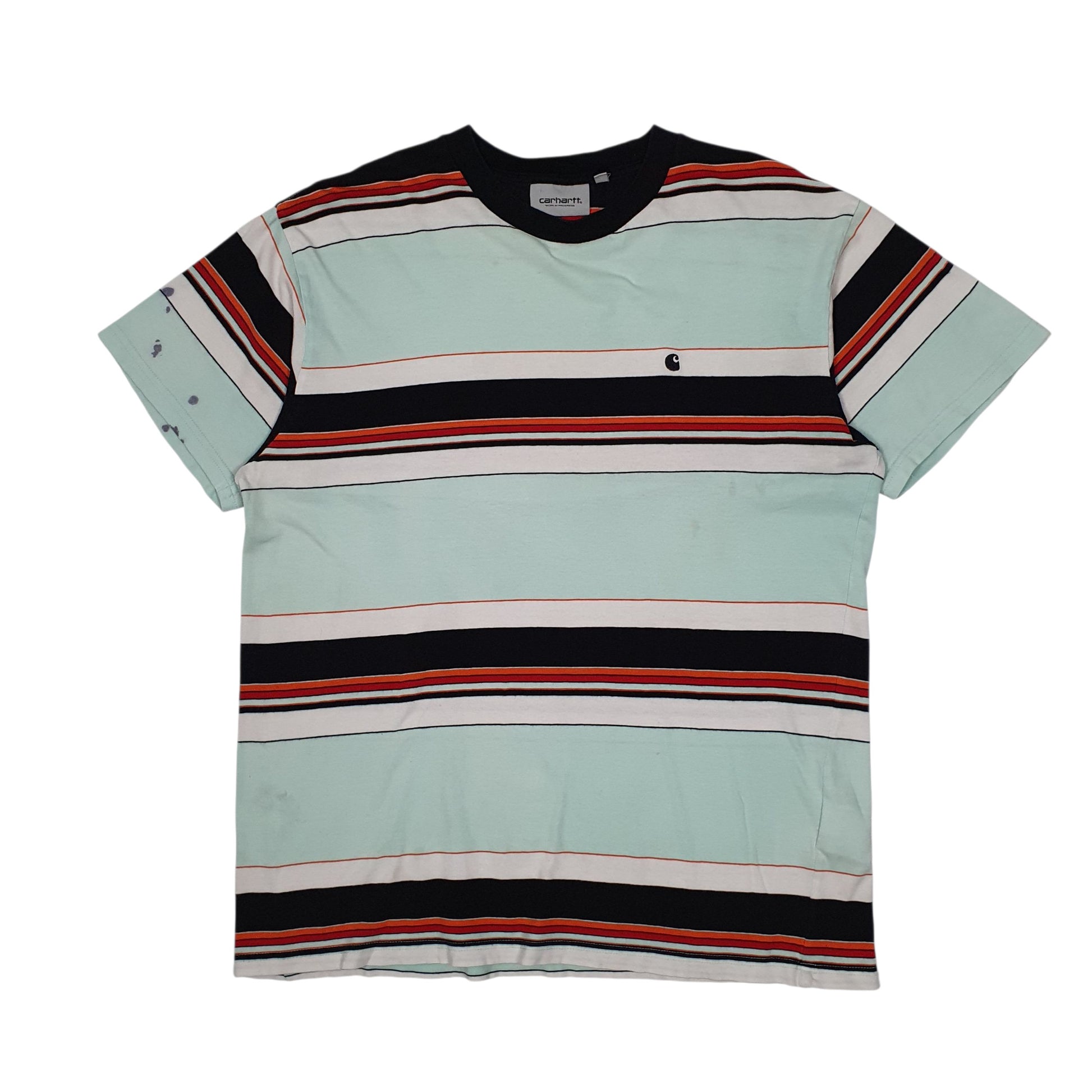 Mens Blue Carhartt  Short Sleeve T Shirt