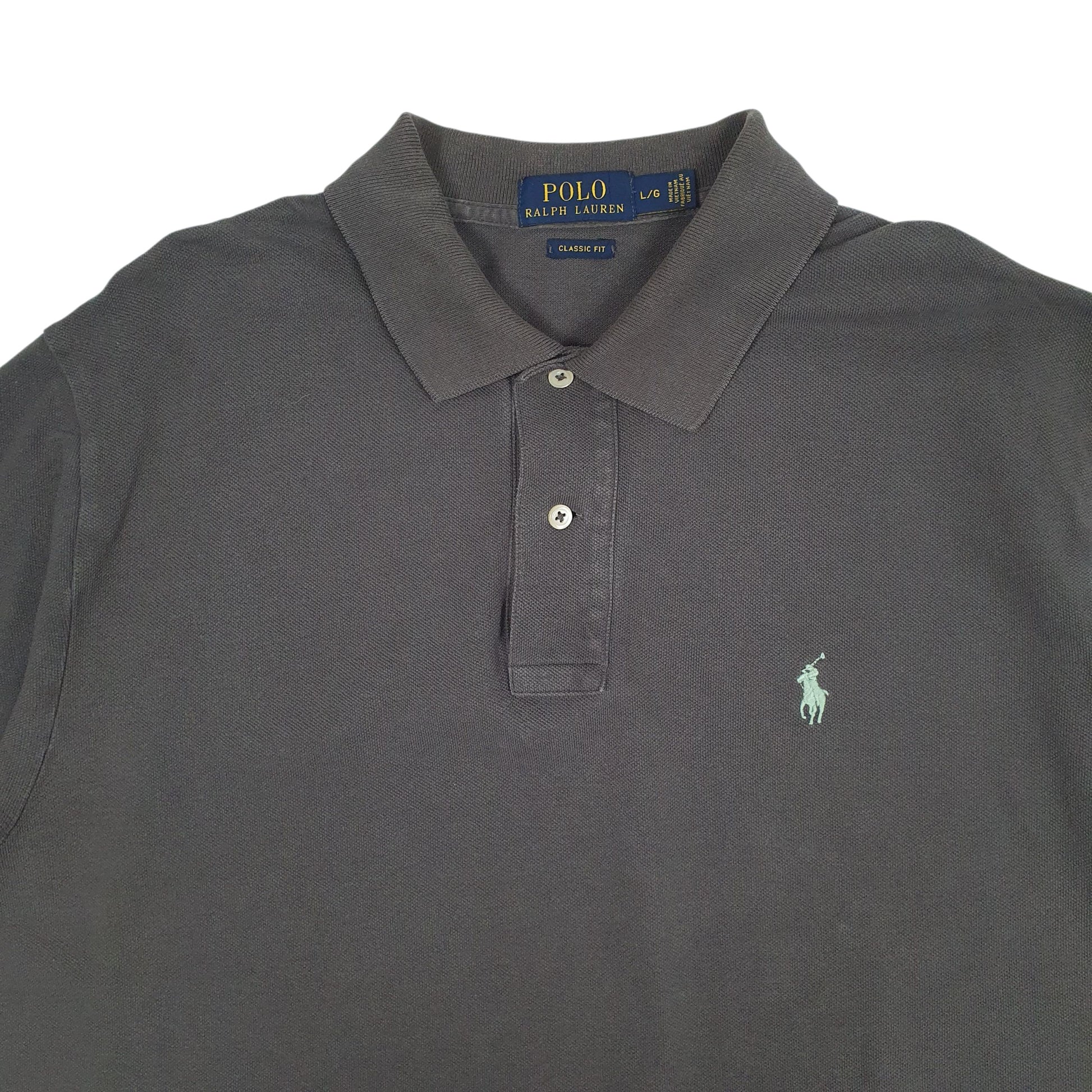 Mens Grey Polo Ralph Lauren Classic Fit  Polo Shirt