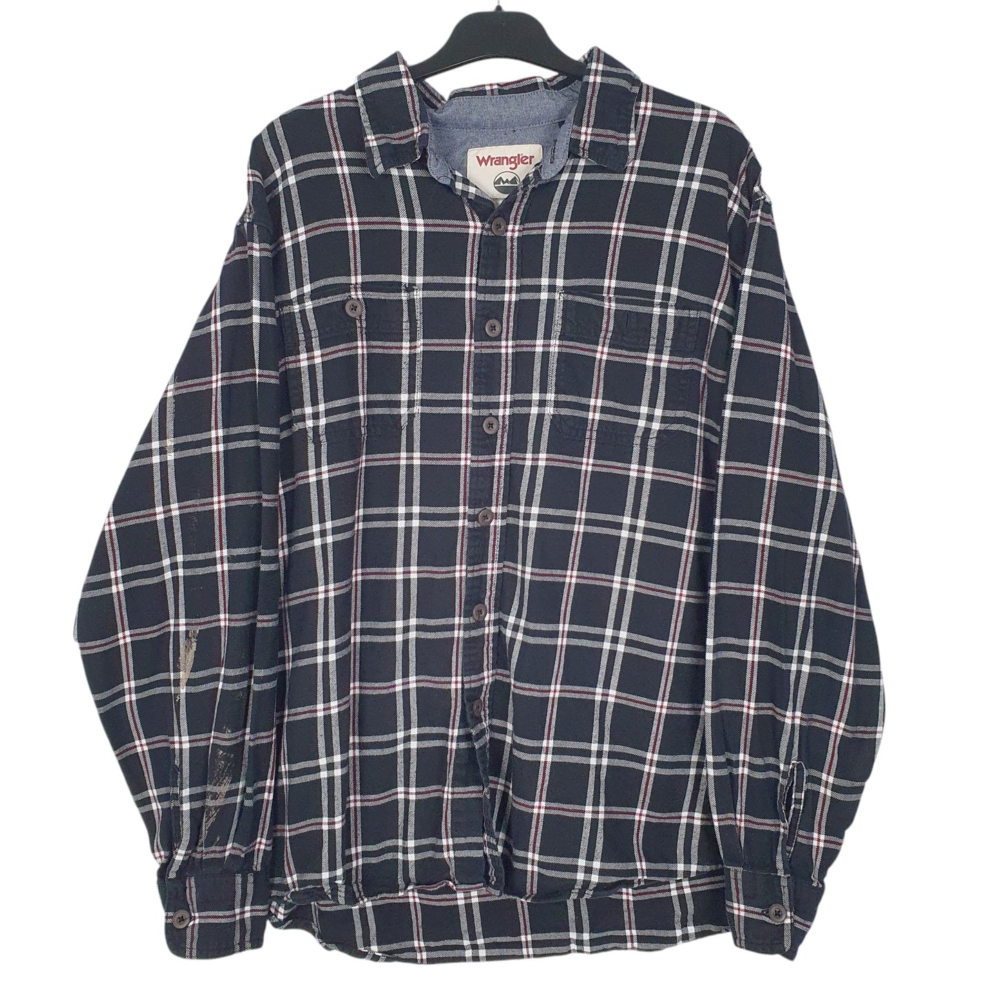 Mens Black Wrangler  Long Sleeve Shirt